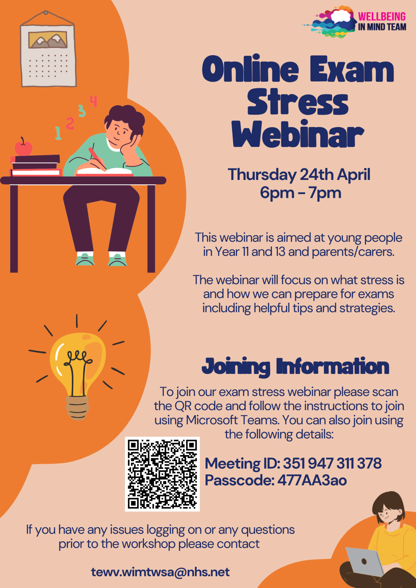 Exam Stress Webinar - 240425 - Poster